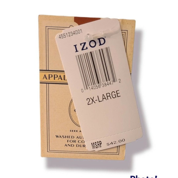 Men's NWT IZOD L/S Flannel button up shirt - 2XL - Picture 4 of 4